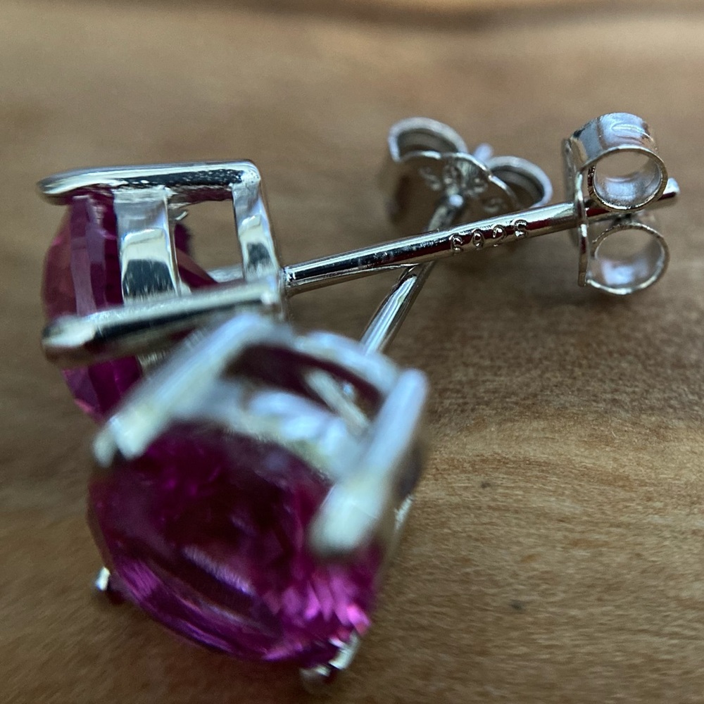 Sterling silver 925 stud earrings - Picture 5 of 8